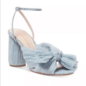 New with Box Loeffler Randall Camellia Knotted Sandals Blue Size 6.5 Wedding
